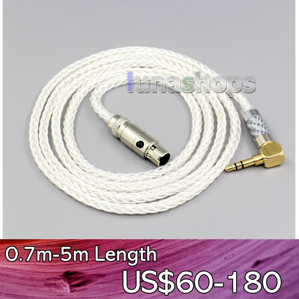 Cable de auriculares LN06787, 4,4mm, XLR, 2,5mm, 99%, plata pura, 8 núcleos, para Beyerdynamic DT1770, DT1990 PRO, AKG, K181, DJ, k712 pro, AKG, 2015 M