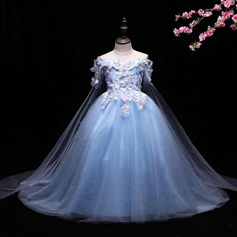 Бесплатная доставка пышные платья для девочек пышное бальное платье с цветочным