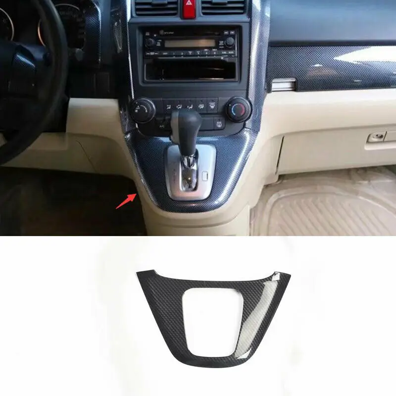 Для Honda CR-V CRV 2007-2011 центральная консоль из углеродного волокна рама переключения