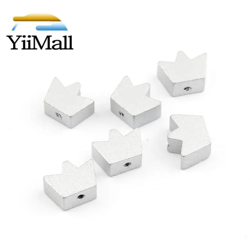 Бусины в форме короны из натурального дерева для самостоятельного изготовления