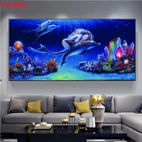 full squareround 5d diy diamond painting mysterious mermaid legend embroidery cross stitch home decor gift different styles