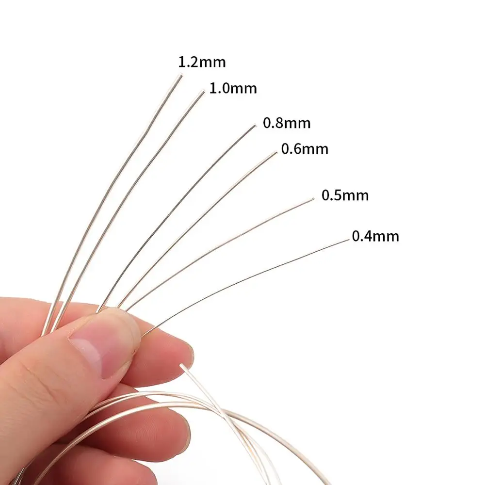 Фурнитура из стерлингового серебра 925 пробы 0 4 5 6 8 1 мм Металлическая линия для
