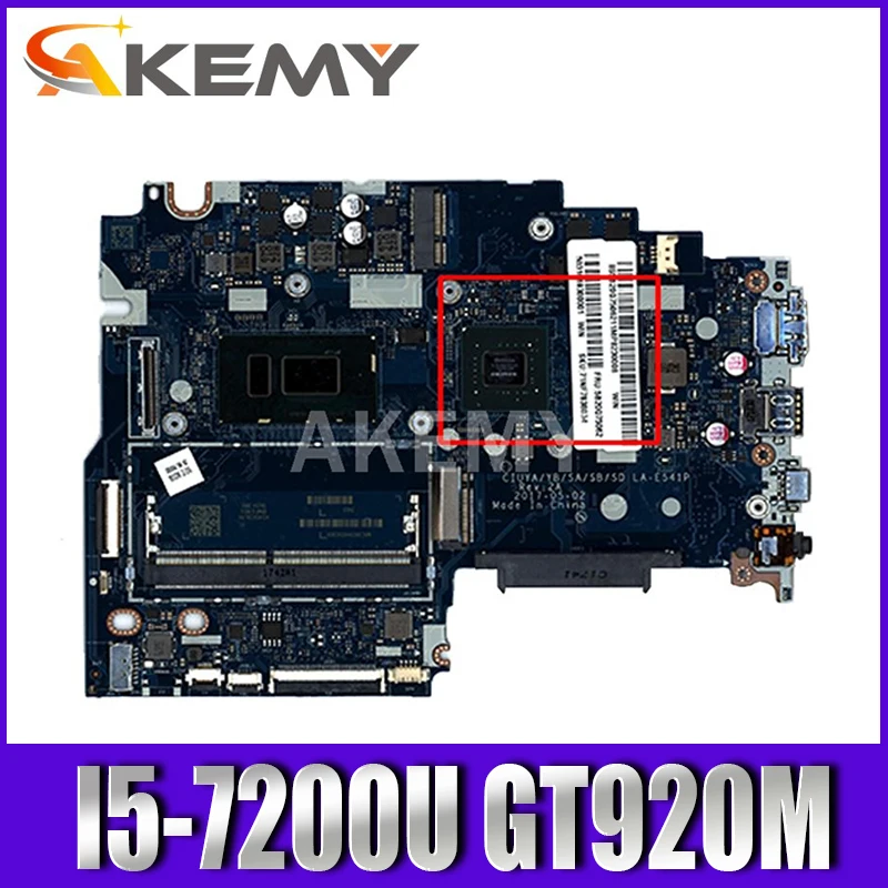

LA-E541P Laptop motherboard for Lenovo 320S-15IKB FLEX5-1570 original mainboard I5-7200U GT920M