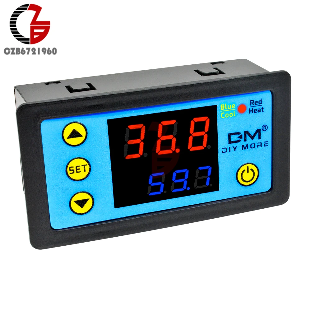 110V 220V 12V C/F цифровой регулятор температуры Термостат Термометр для внутреннего и наружного инкубатора регулятор задержки нагрева охлаждения