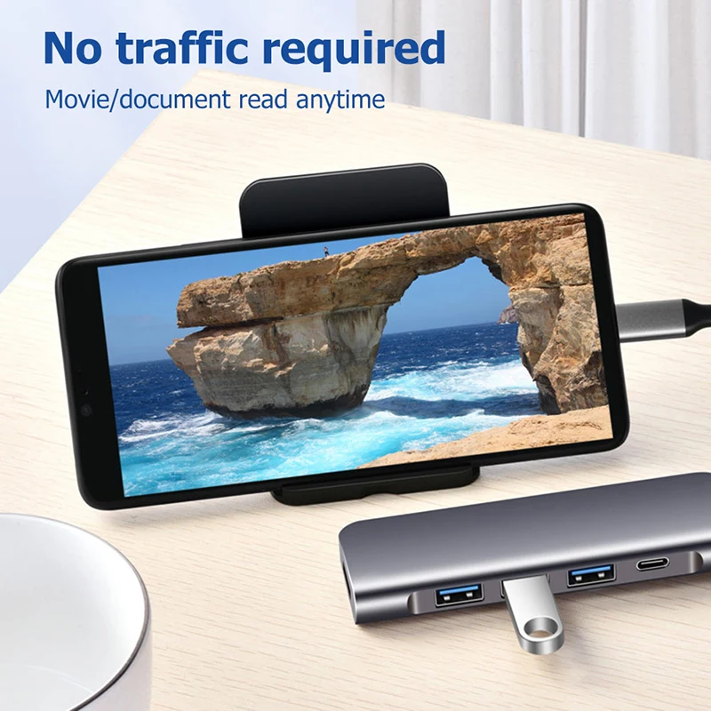 

Hoco 5in1 USB C HUB Type C to Multi USB 3.0 HUB HDMI-compatible for MacBook Pro Air iPad Huawei Mate30 100W PD Dock Type C HUB