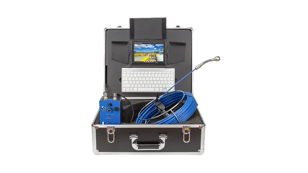 

25mm Drain Inspection Camera Kit 7 inch Monitor 20m Cable Pipe Inspection Water Leak CCTV System With Keyboard Typing DVR