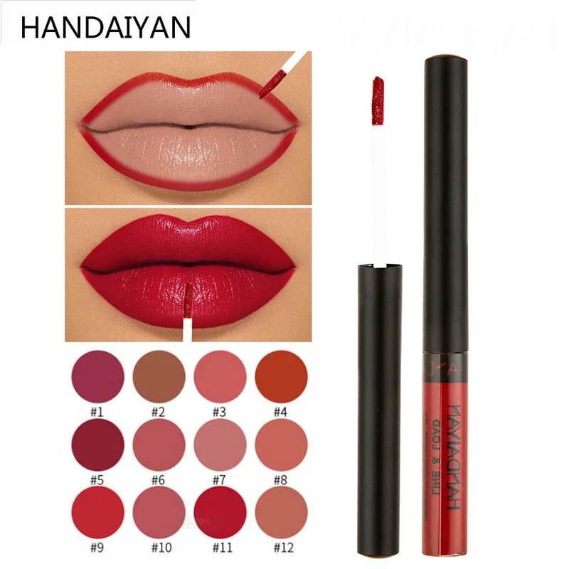 HANDAIYAN бархатный матовый блеск для губ жидкий тинт увлажняющий долговечный 12
