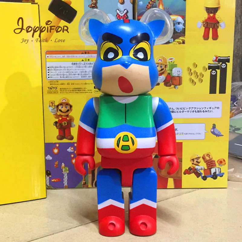 бледный розовато-серый 11 дюймов 400% Bearbricklys фигурки блок Медведь ПВХ прыгающий вампир Babybear Куклы Коллекционные модели игрушки для детей друзей - Цвет: бледный розовато-серый