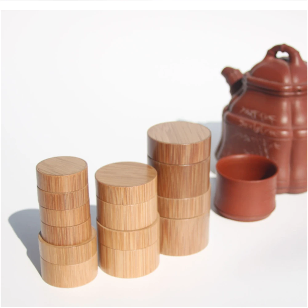 1 шт. натуральный бамбук Многоразовая Бутылка Косметика баночка Ланч бокс макияж