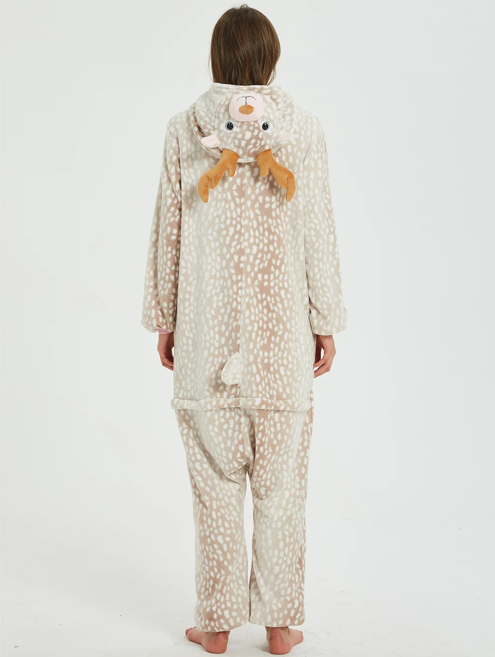 Women Men Halloween Costume Anime Cosplay Cartoon adults Animal Unicorn Stitch Deer Onesies Jumpsuit Kids Warm Hooded Pajamas |