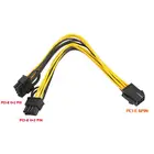 Кабель питания 6-контактный на двойной 2x (6 + 2) разъем PCI Express для видеокарты графического процессора PCIE PCI-E VGA разветвитель концентратор кабель питания