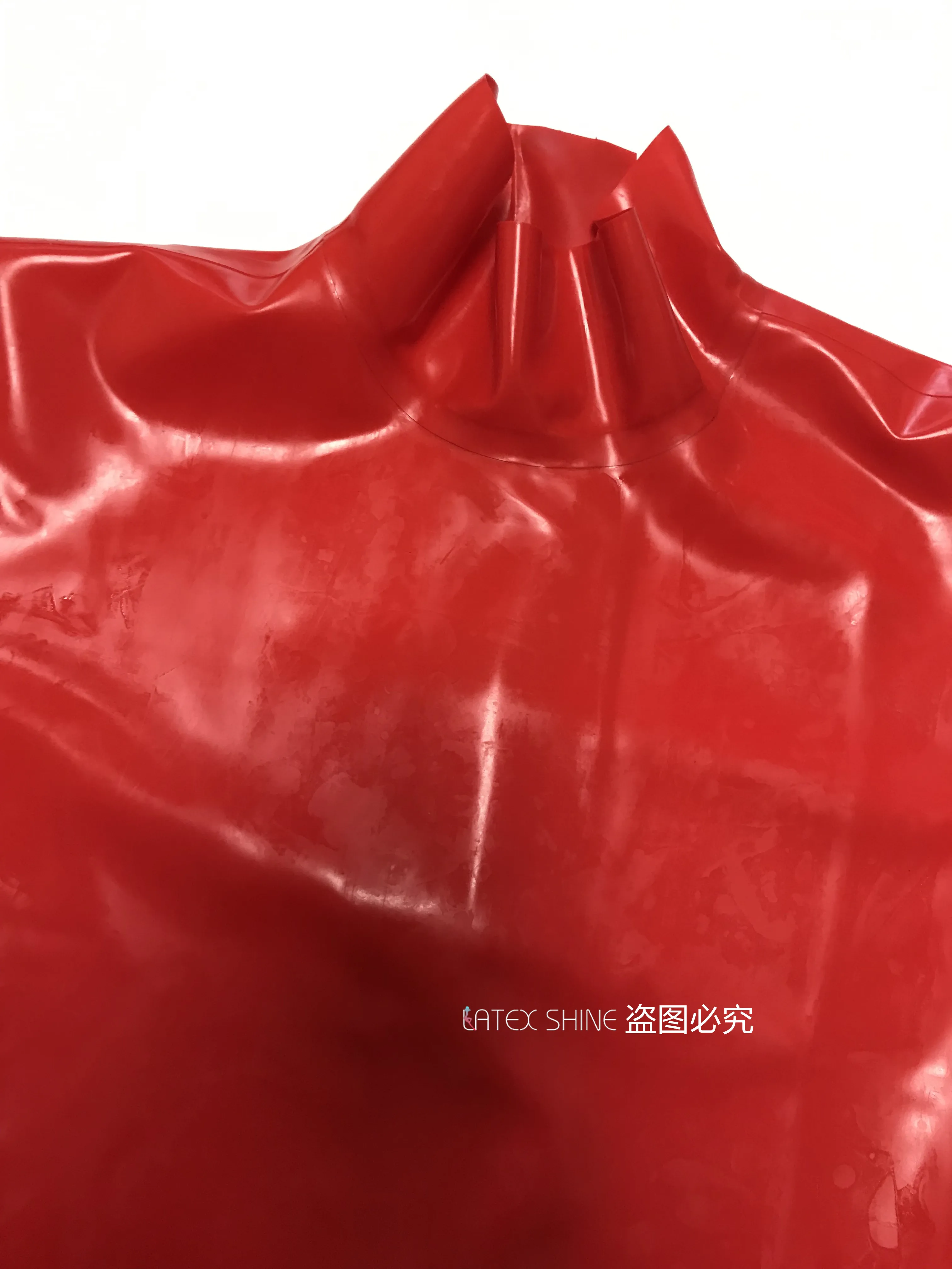 Сексуальная женская красная латексная юбка длиной до бедра с длинным рукавом и