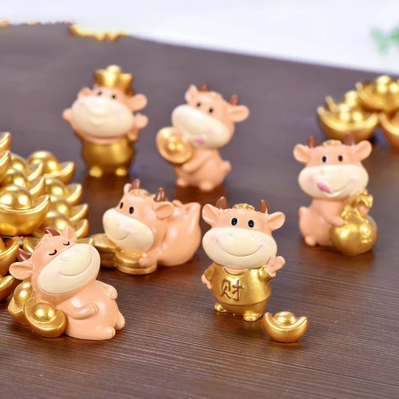 

Cute Cow Gardening Bonsai Decoration Resin Crafts Micro Landscape Miniature Fairy Garden Decoration Accessories Ornaments
