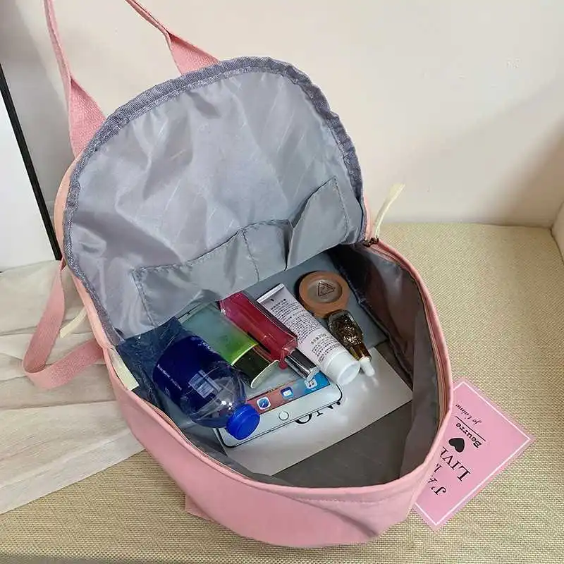 

Kawaii fashion female backpack oxford solid dwaterproof color student water bookbag multi-pocket high-capacity travel packs