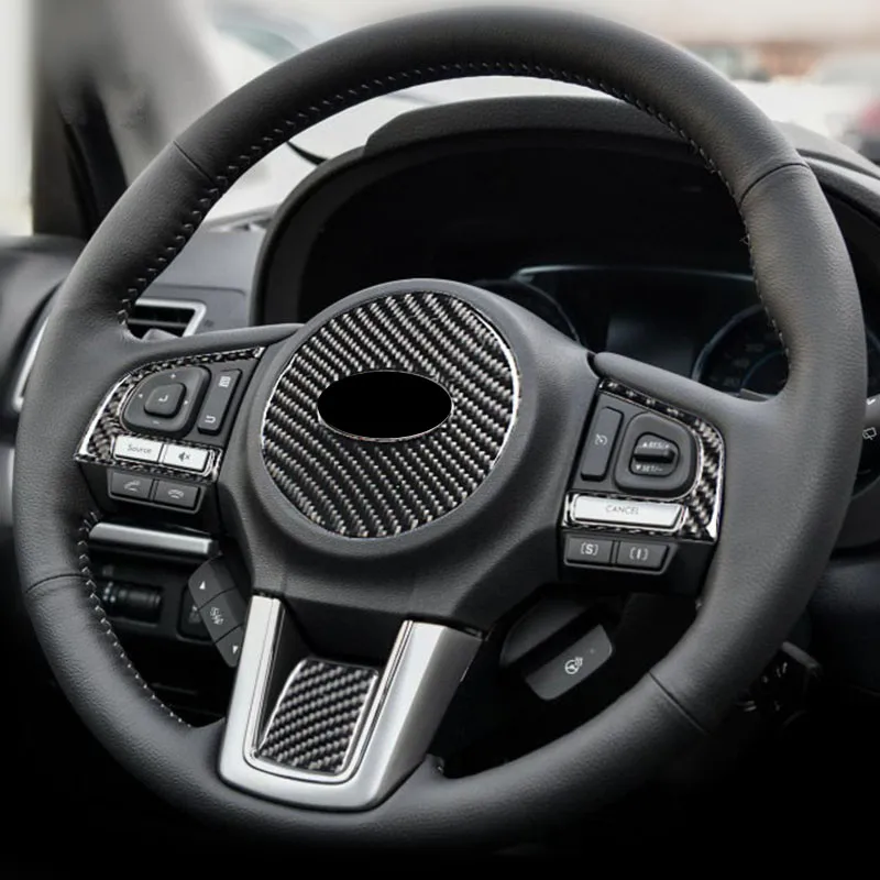 Пуговицы на руль автомобиля из углеродного волокна декоративная рамка обшивка