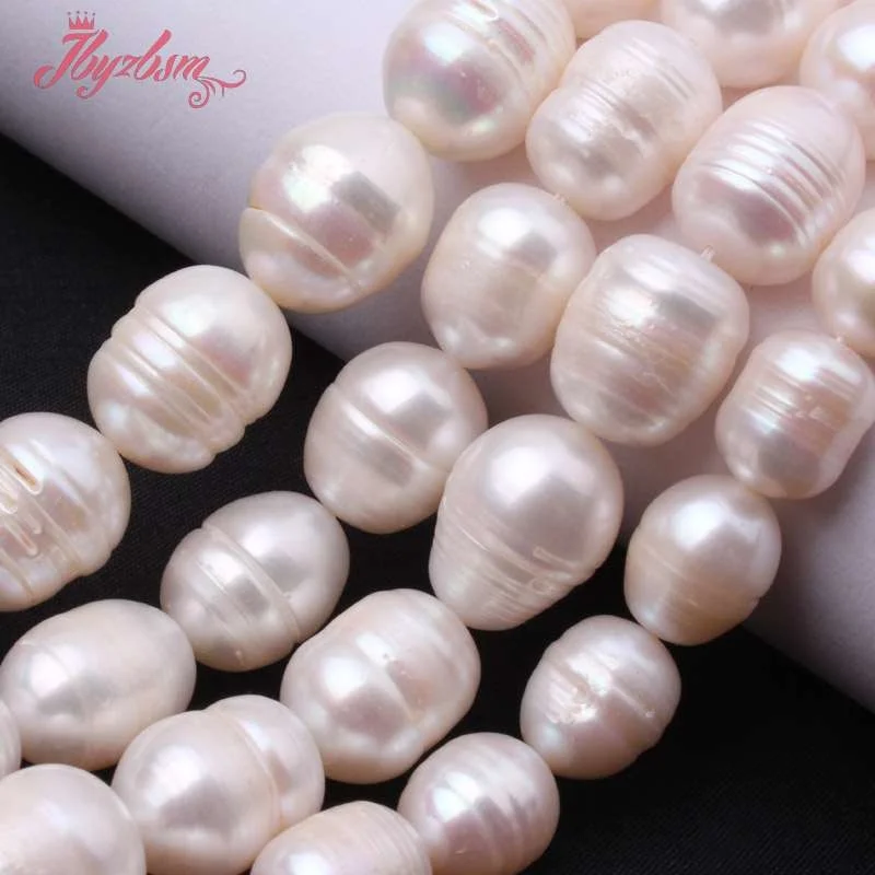 Пресноводный жемчуг белый овальный Натуральный камень натуральный бусинки бусы
