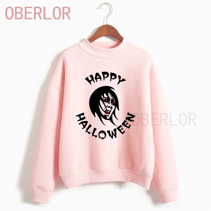 

Happy Halloween Horror Funny Hoodie 2020 Fashion Autumn Style Black White Sweatshirts Women Clothing Aesthetic Unisex Clothes