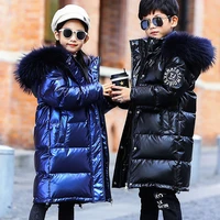 teenager autumn winter jackets boys girls fashion hooded parkas kids waterproof outwear warm thicken cotton lined child clothing
