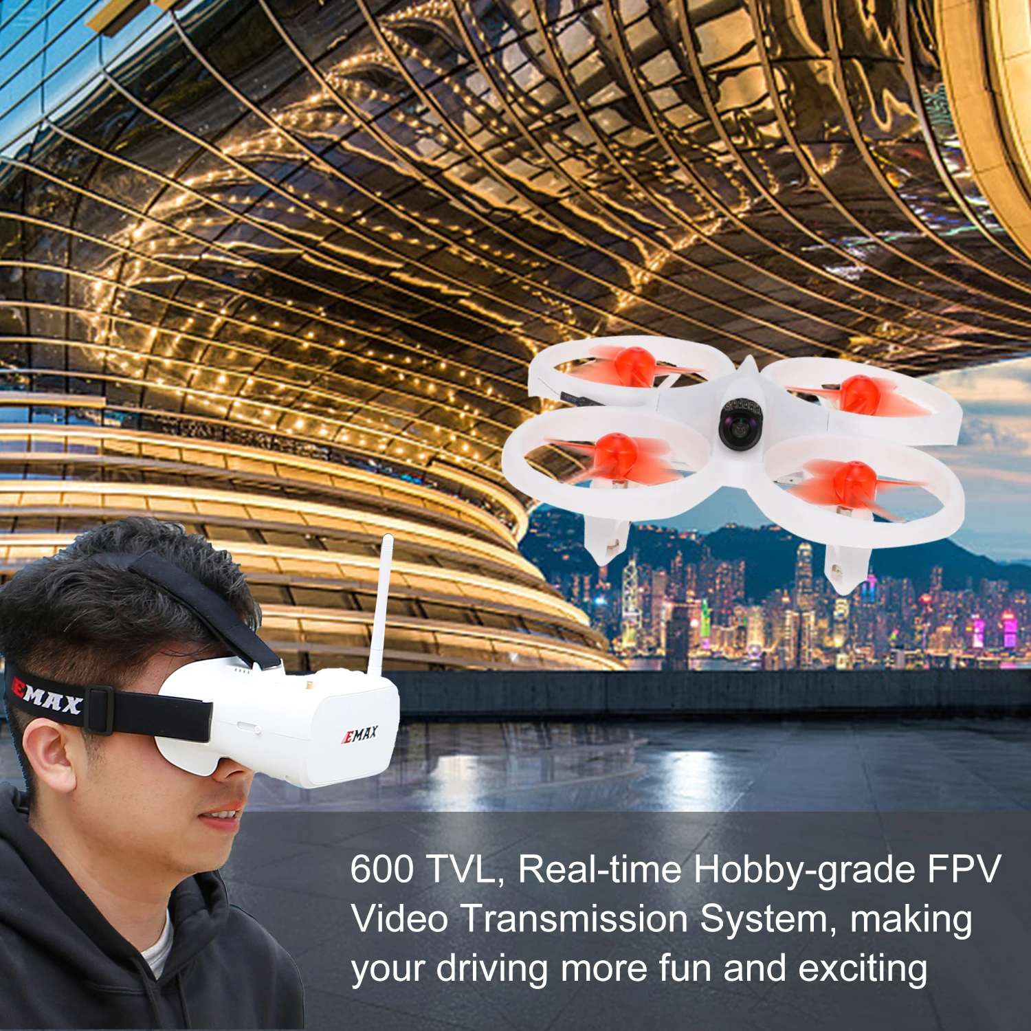 EMAX EZ пилотный Дрон для начинающих комнатный Летающий FPV гоночный с камерой 600TVL