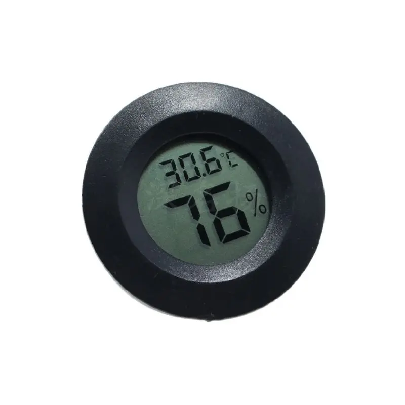 Компактный круглый электронный термометр и гигрометр рептилия акриловая