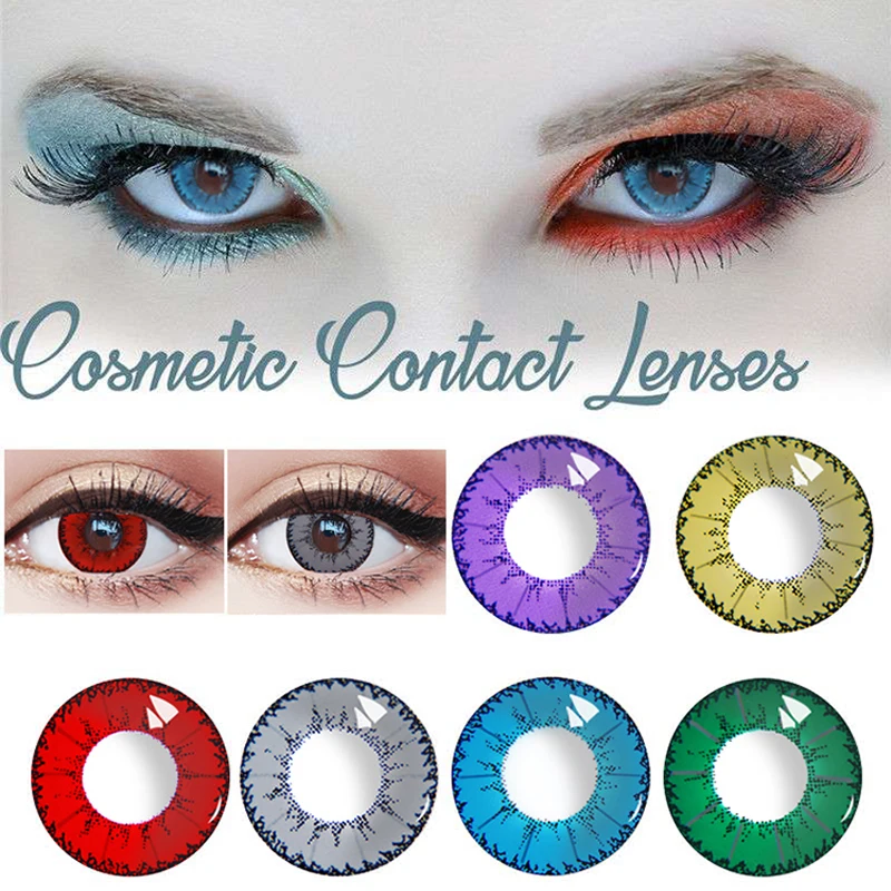 Косплэй глаз Цветной контактные линзы для Хэллоуина аниме Красивая ученик