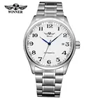 Часы наручные T-WINNER Мужские автоматические, модные простые стильные деловые механические, с ремешком из нержавеющей стали