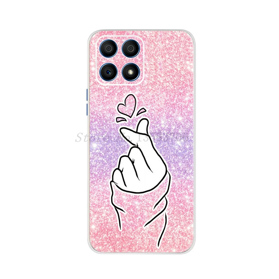 For Honor X50 Lite Case Luxury Rainbow Butterfly Printed Back Cover Honor50 2021 X30i Coque on 5G Soft Shell | Мобильные телефоны и