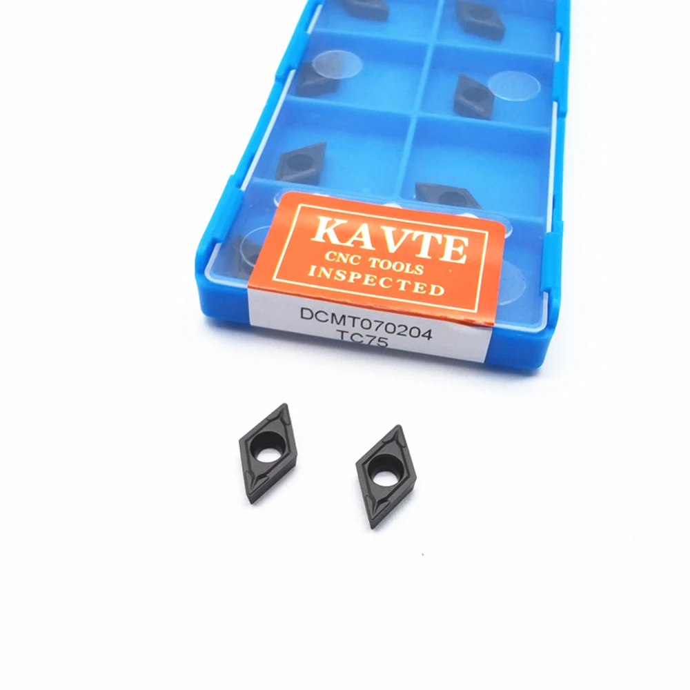 

10PCS KAVTE DCMT070204 Carbide Inserts DCMT11T304 Good Quality Blade Cutting Tool CNC Tools Lathe Cutter Internal Turning Tool