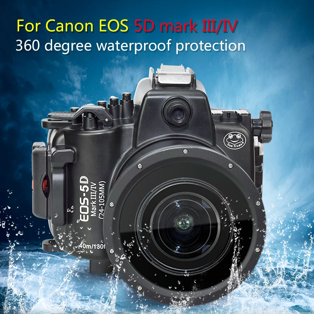 Водонепроницаемый чехол для подводного плавания для камеры Canon EOS 5D Mark III 5D Mark IV 5D4 5DIV 5D3 24-105 мм чехол для объектива