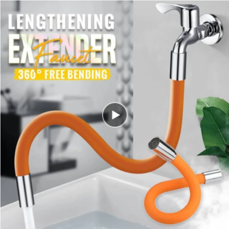 

Универсальная вспенивающая удлинительная трубка вращающаяся на 360 ° свободная Гибка удлинитель для смесителя Удлиняющая головка для смеси...