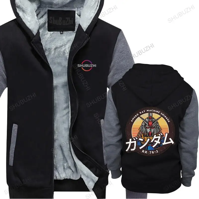 

Amuro Ray Shingen RX 78-2 Gundam hoodies for Men fall Classic Mecha Anime Graphic winter Pure Cotton Slim Fit fleece Tops