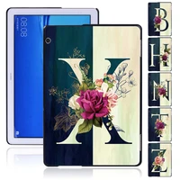 tablet case for for huawei mediapad t5 10 10 1 inch 26 letter series hard shell durable plastic protective case stylus