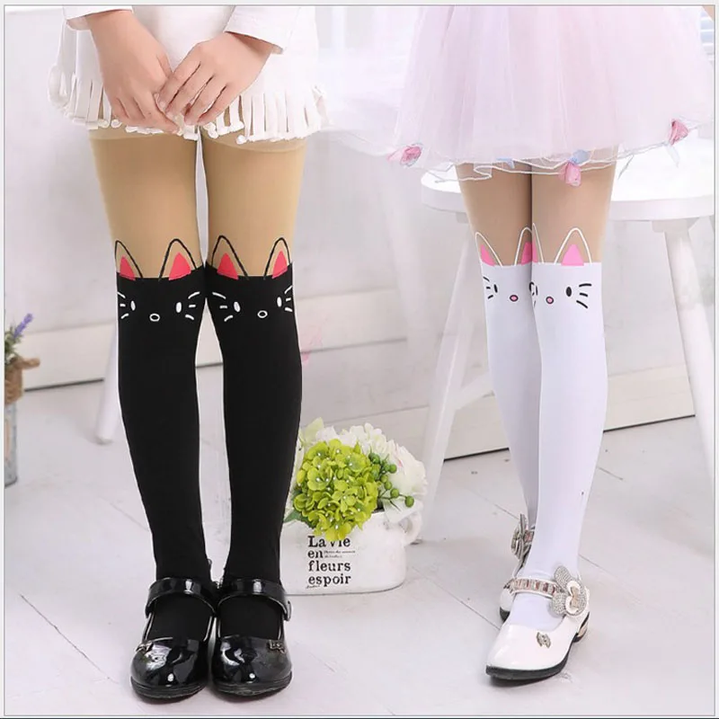 Тонкие леггинсы для девочек Цветочный Принт мягкий полиэстер эластичные детские