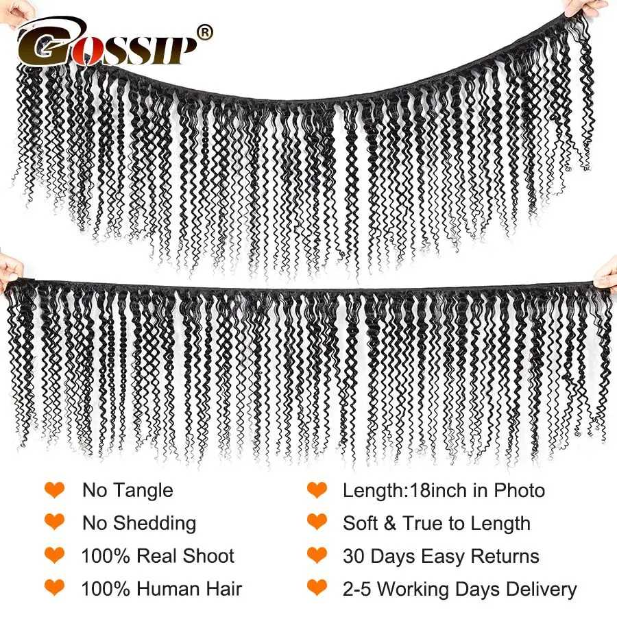 Монгольский кудрявый вьющиеся 3 пряди с закрытием человеческие волосы сплетен