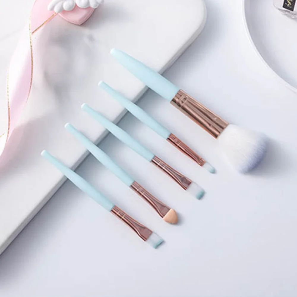 

5Pcs Makeup Brushes Set Eye Shadow Eyebrow Eyeliner Blush Loose Foundation Powder Professional Lip Women Cosmetic Tools