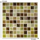 Новый дизайн 12*12 дюймов мозаичные обои квадратные водонепроницаемые самоклеящиеся настенные плитки-1 лист
