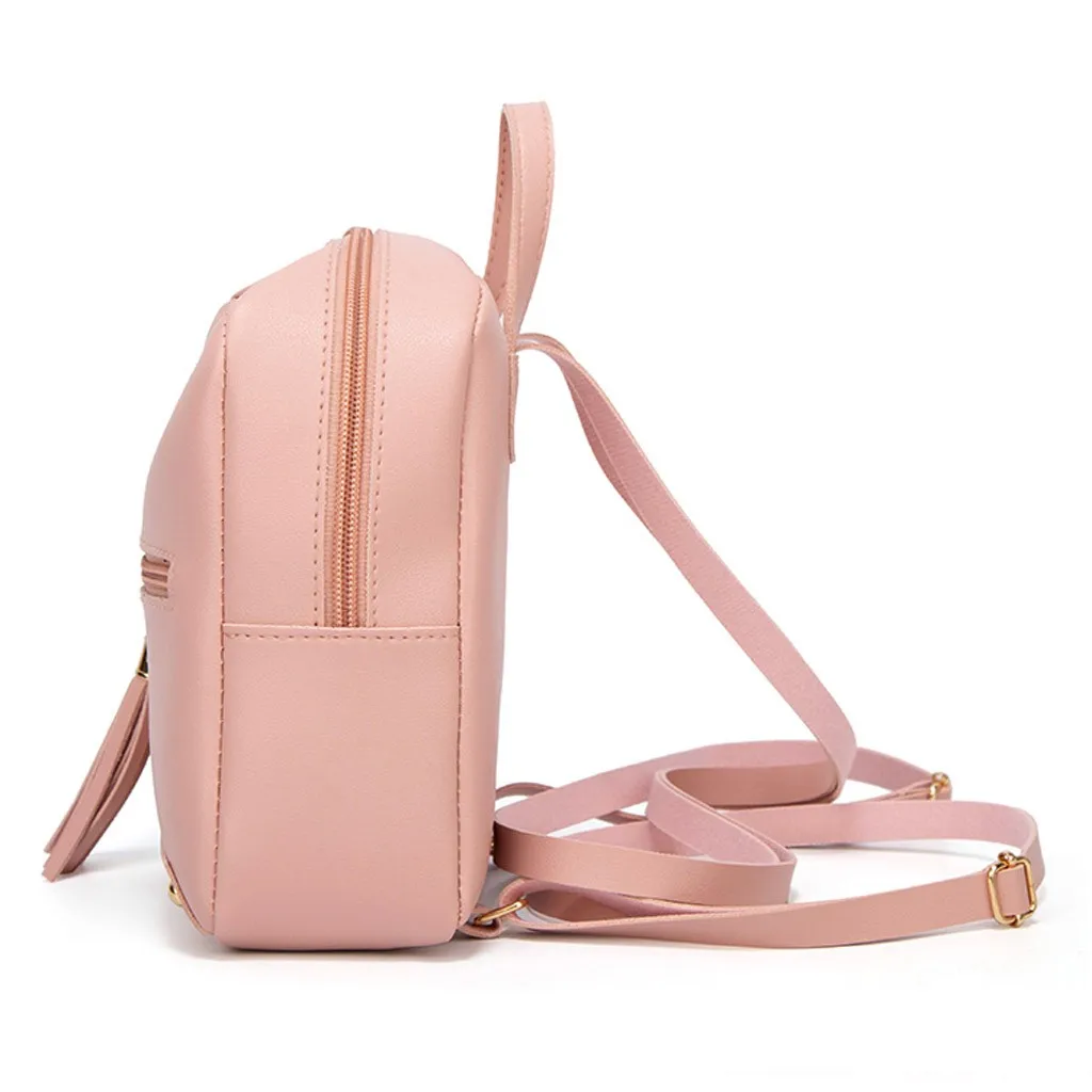 Мини рюкзаки для женщин новые модные женские плечи маленький однотонный рюкзак с