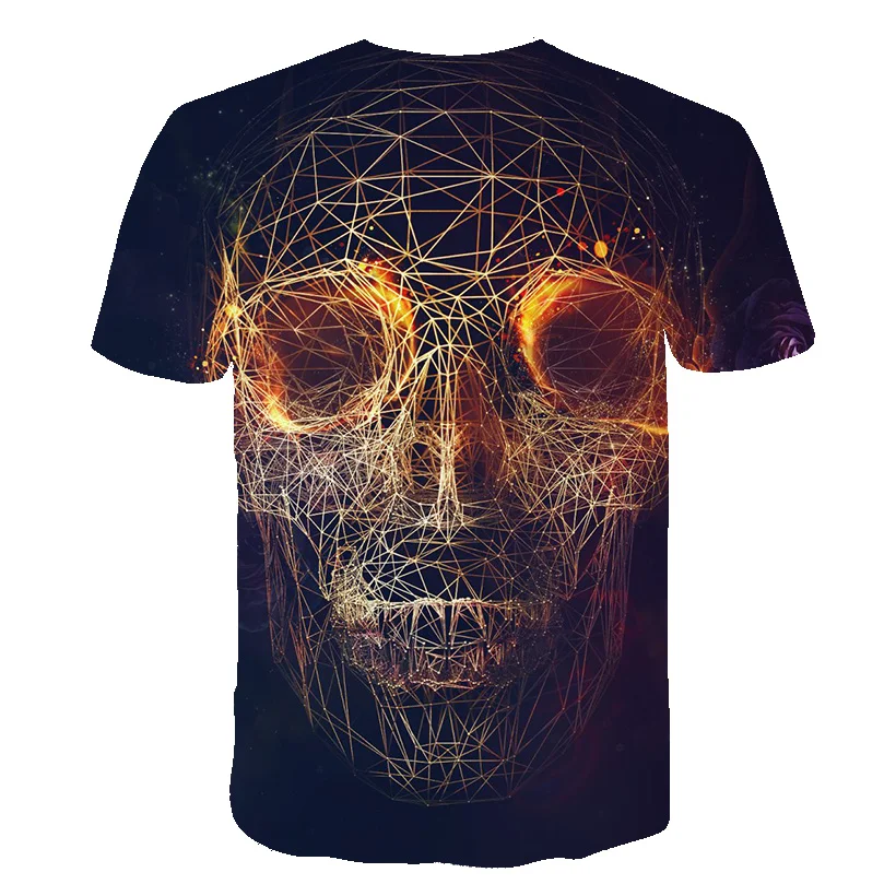 

Summer New Clown 3d Printing t shirt Men Print Blood Skull T shirt Hip hop Street Mens Clothing Funny Casual Short Sleeve