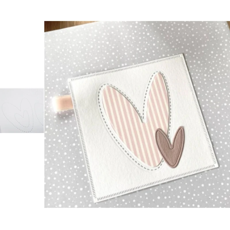 

Big And Small Love Dotted Cutting Dies Scrapbook Dariy Decoration Stencil Embossing Template DIY Greeting Card Handmade