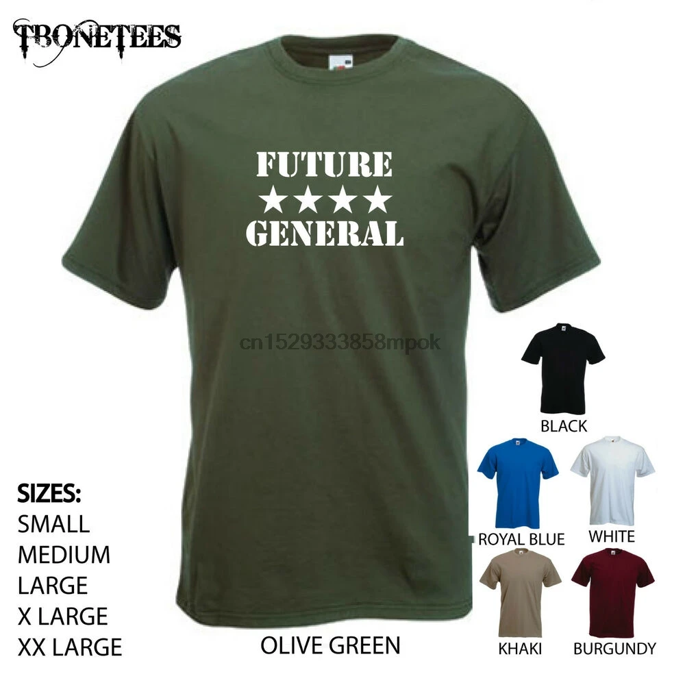 Future 4 Star General Funny Army Soldier Officer Raf Navy T-shirt Tee Gift | Мужская одежда
