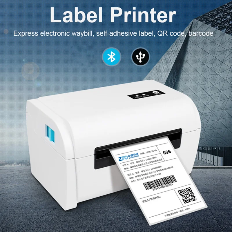 

Thermal Printer 110mm Barcode Label Printer 4 Inch Compatible for Ebay Etsy Shopify 4×6 Shipping Label Shipping Express printer