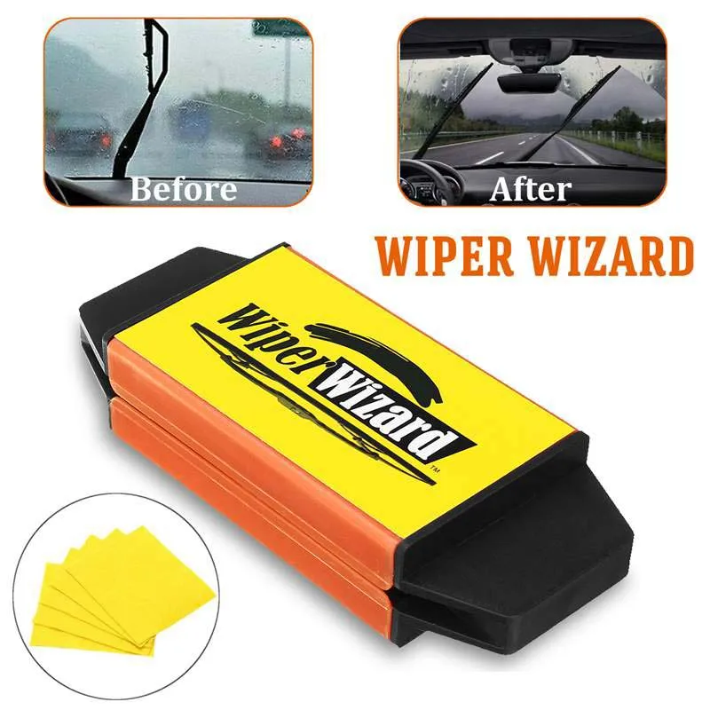 Hot 12.5X4.8cm Car Wiper Wizard Blade Restorer with 5pcs Wipes Cleaning Brush Van Windscreen Cleaner Car-Styling | Автомобили и