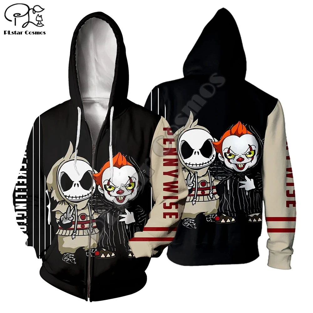 

PLstar Cosmos Halloween Nightmare before Christmas jack skellington Michael Myers Men/Women 3Dprint Hoodies Funny Pullover A-1