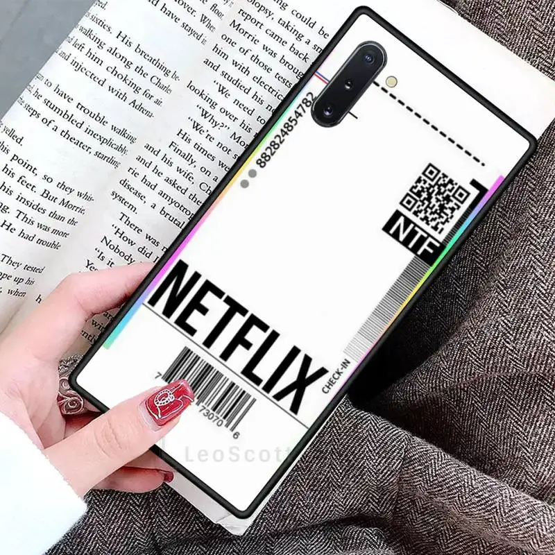 

Fashion ins Flag Bar code Label ticket Phone Cases For Samsung Galaxy S8 S9 S10 Plus S10E Note 3 4 5 6 7 8 9 10 Pro Lite cover