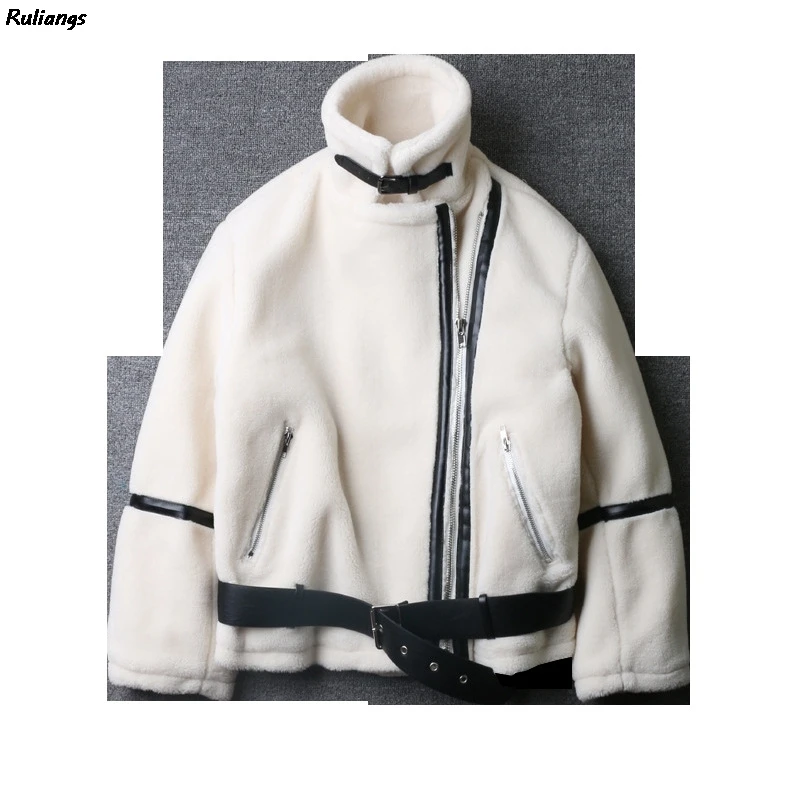 

Rulangs New Style Padded Coat Thick Lamb Wool Coat Women Winter Clothes Korean Casual Students Short Padded Coat Cotton Coat