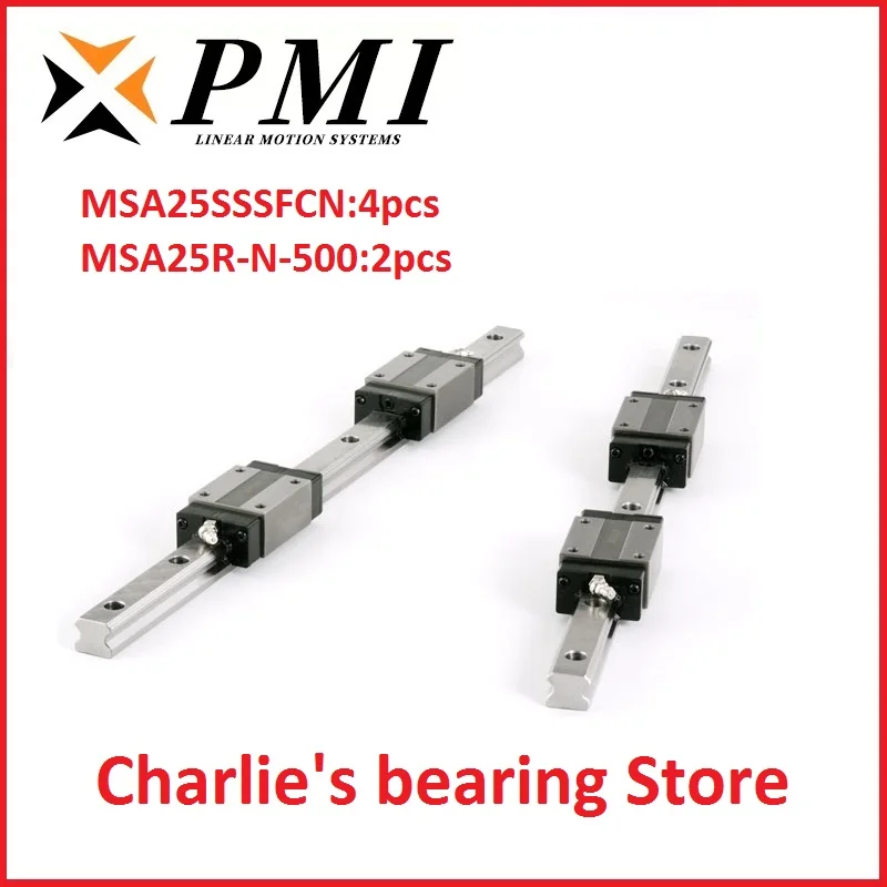 

Оригинальная линейная направляющая марки PCI, 4 шт., MSA25SSSFCN блок соответствует 2 шт. 500 мм длинной направляющей