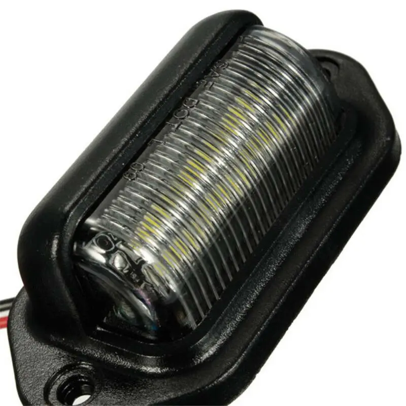 2 * Водонепроницаемый 6 светодиодов 12 В Освещение номерного знака автомобильная