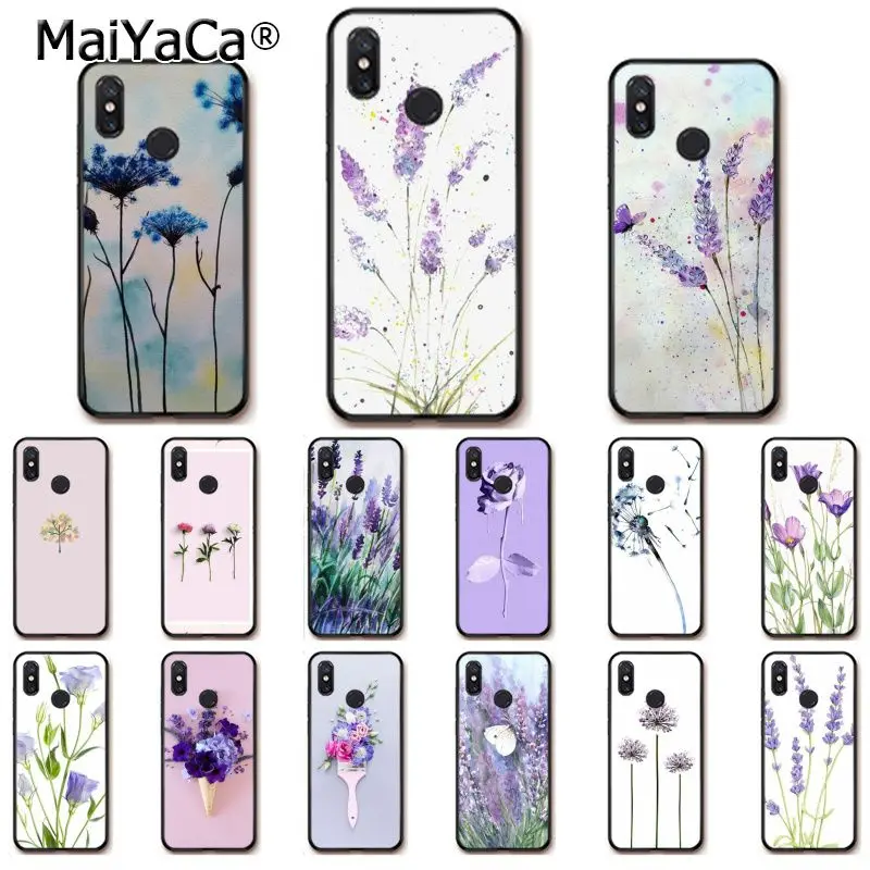 Простой чехол MaiYaCa для телефона с лавандой и фиолетовыми цветами Xiaomi Redmi8 4X 6A 9 8A