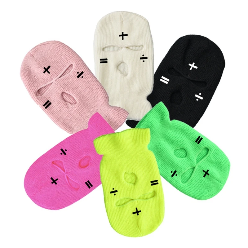 

Acrylic Knit Full Face Cover Mask Symbol Mask Winter Thermal One Size Fits Most G5AE
