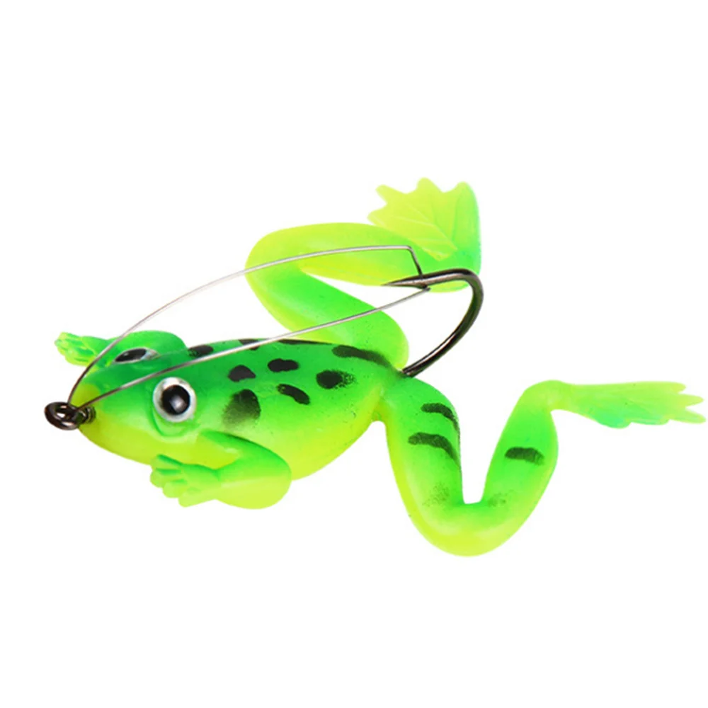1Pcs Wobbler Soft Lures 6cm 5.2g 3D Eyes Artificial Silicone Frog Bait with Hook For Catfish Perch Bass Pike Fishing Tackle
